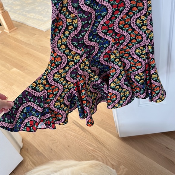 Rhode Chiara Multicolor Cutout-Waist Midi Dress - Picture 6 of 8